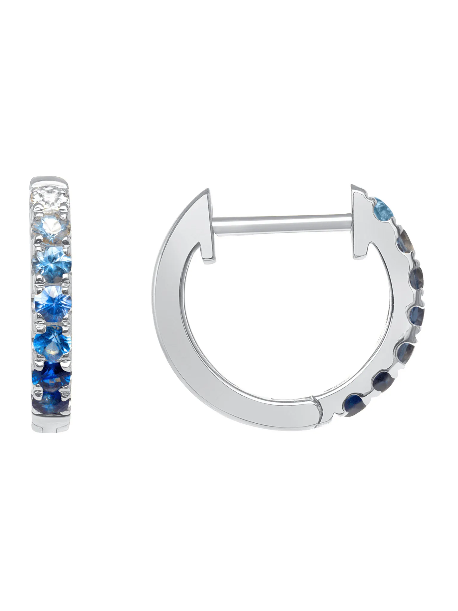 Blue Ombre Huggie Earrings 14K sold by LeMel product image thumbnail 3