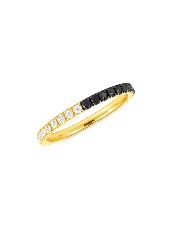 Reversible Ring Black Diamond 14K sold by LeMel