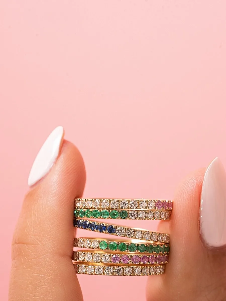 Reversible Ring Black Diamond 14K sold by LeMel product image thumbnail 5