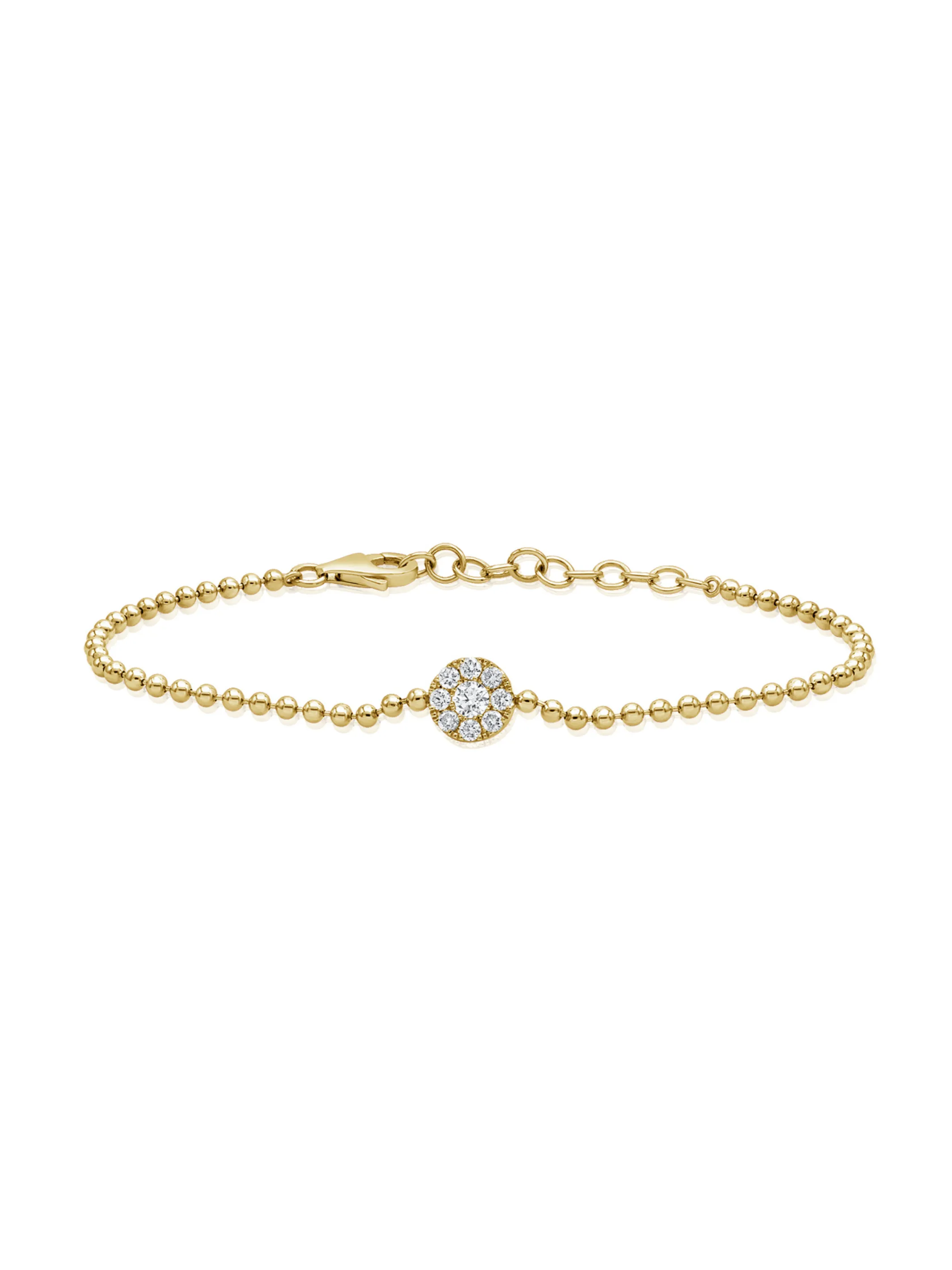 Jennie Diamond Flower Beaded Bracelet 14K sold by LeMel