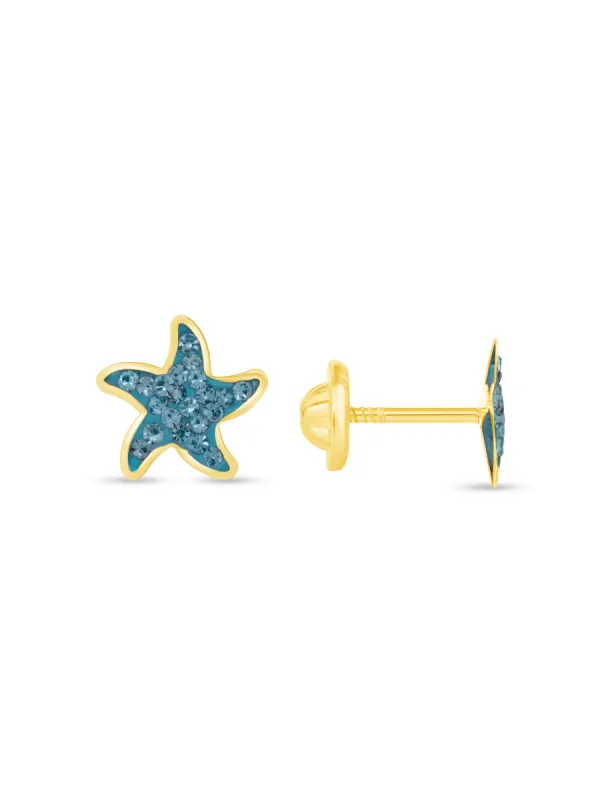 Kid Starfish Stud Earrings 14K sold by LeMel