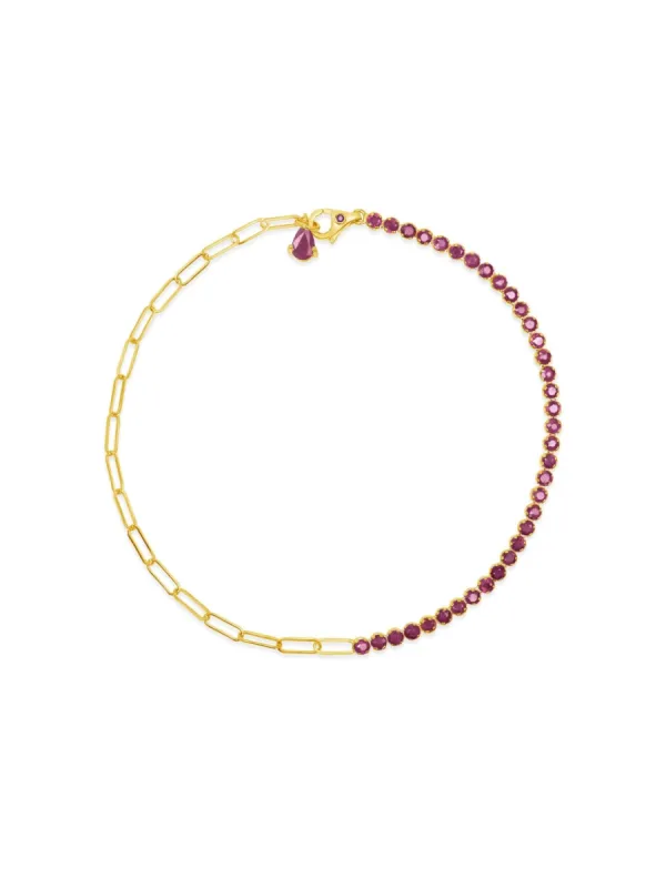 Birthstone Tennis Bracelet - October 14K sold by LeMel