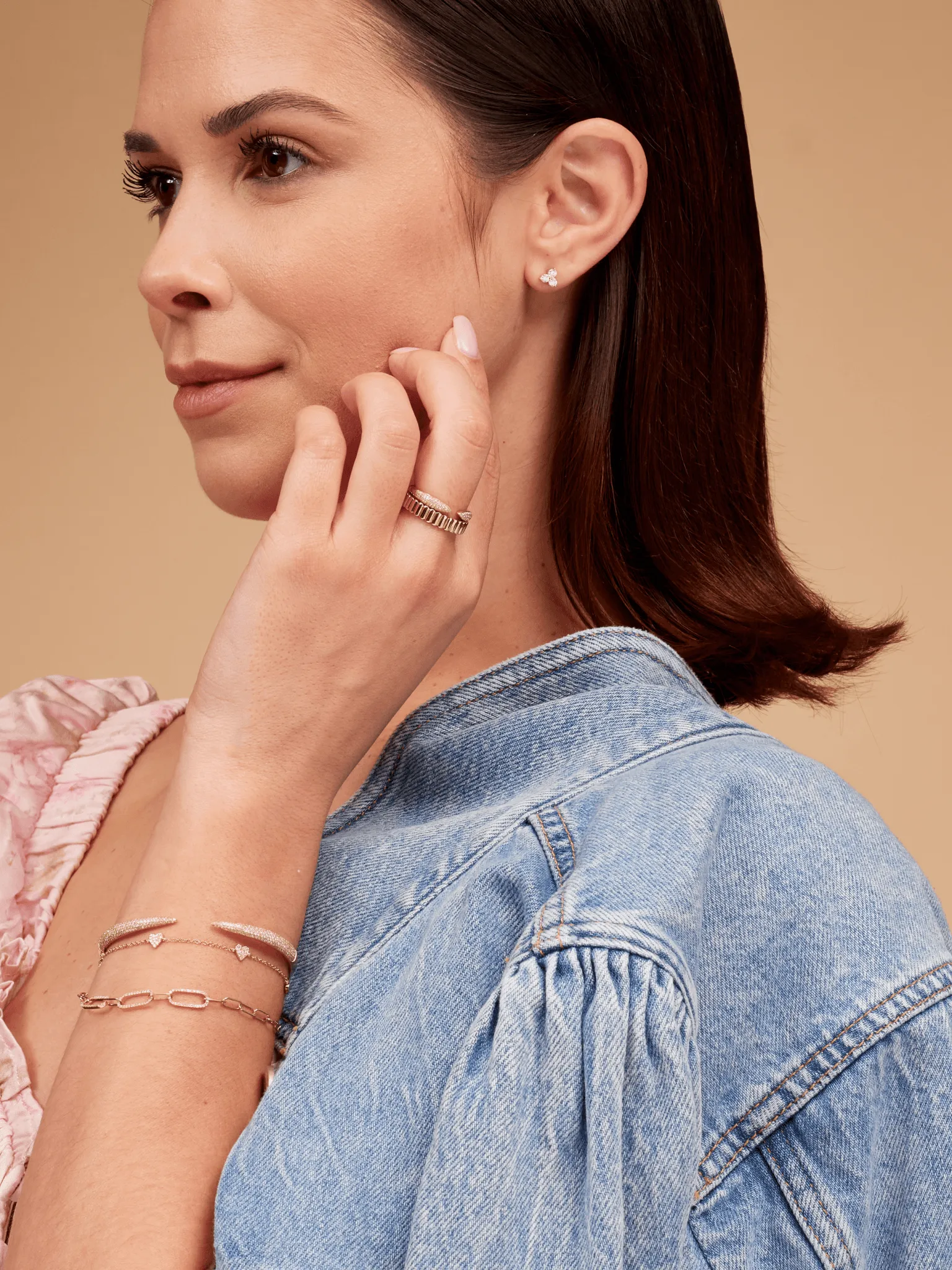 Jen Diamond Claw Cuff Bangle 14K sold by LeMel product image thumbnail 5