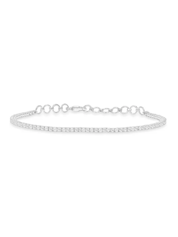 Simple Diamond Tennis Bracelet 14K sold by LeMel