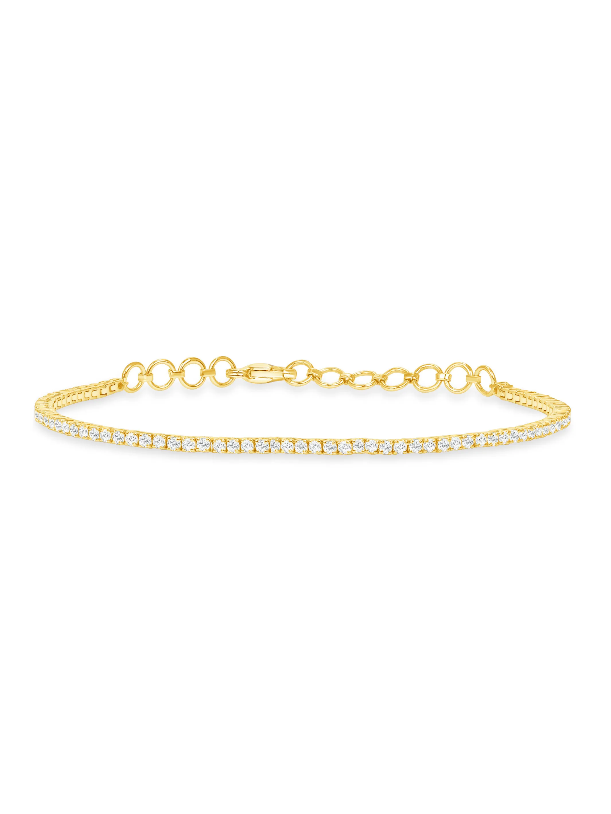 Simple Diamond Tennis Bracelet 14K sold by LeMel product image thumbnail 5