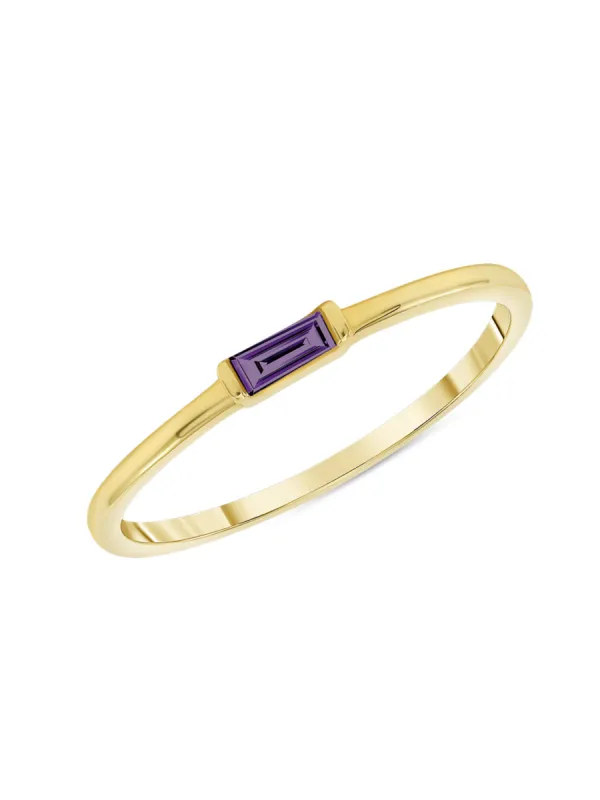 Bitsy Birthstone Ring - February Amethyst 14K sold by LeMel
