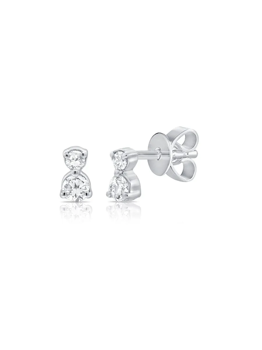 Teeny Tiny Diamond Stud Earring 14K sold by LeMel