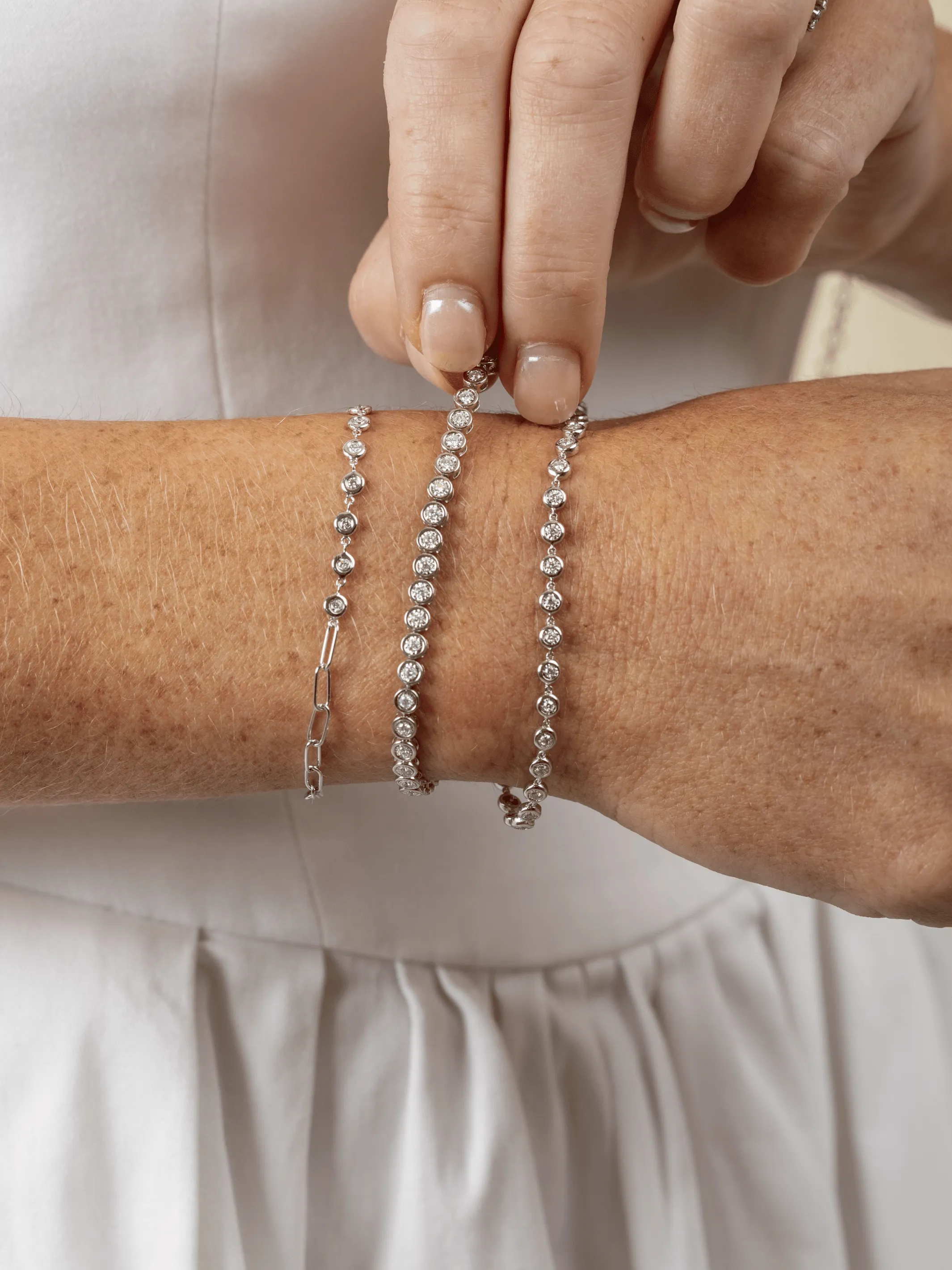 Bryn Bezel Tennis Bracelet 14K sold by LeMel product image thumbnail 3