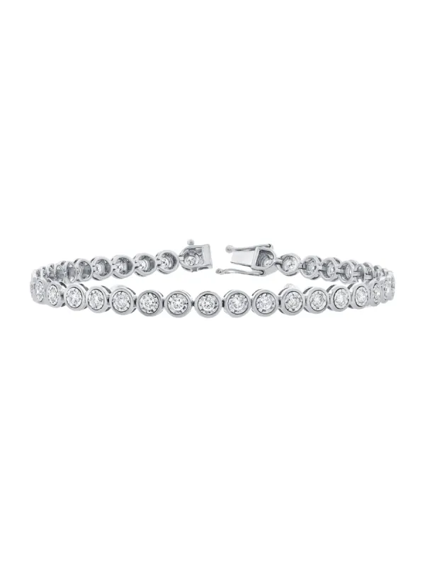 Bryn Bezel Tennis Bracelet 14K sold by LeMel