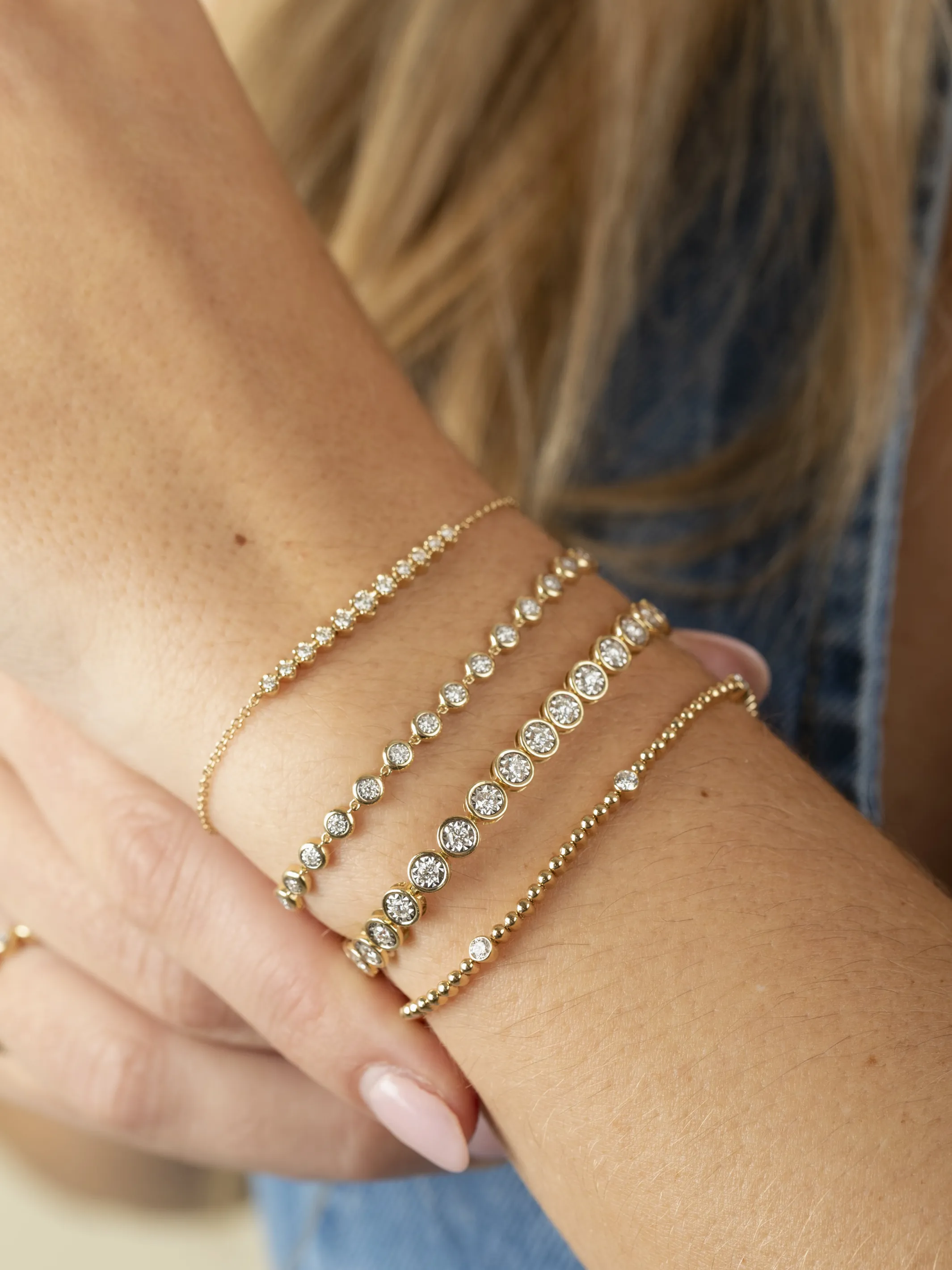 Bryn Bezel Tennis Bracelet 14K sold by LeMel product image thumbnail 2