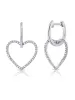 Lucy Diamond heart Huggies 14K sold by LeMel