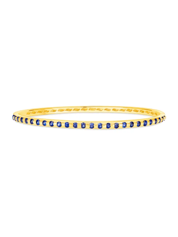 Blue Sapphire Bangle 14K sold by LeMel