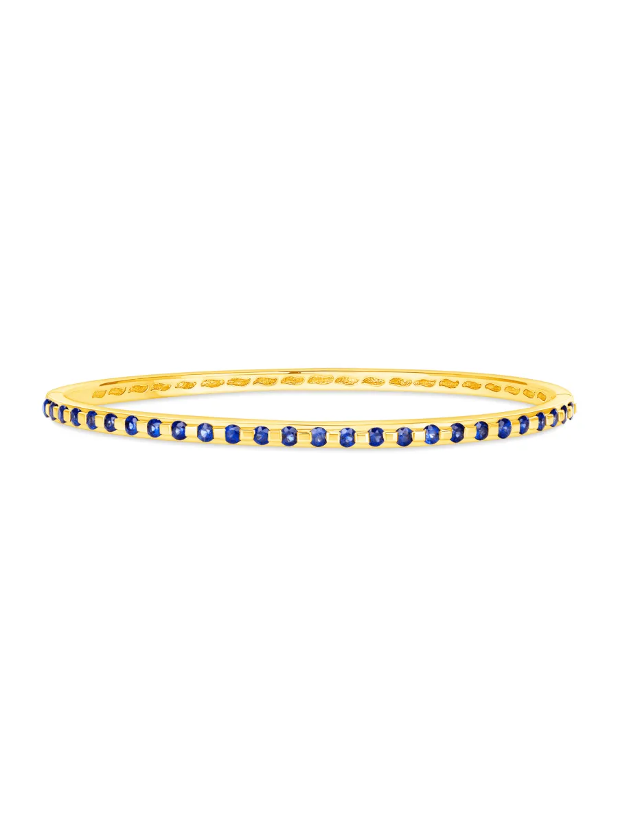 Blue Sapphire Bangle 14K sold by LeMel