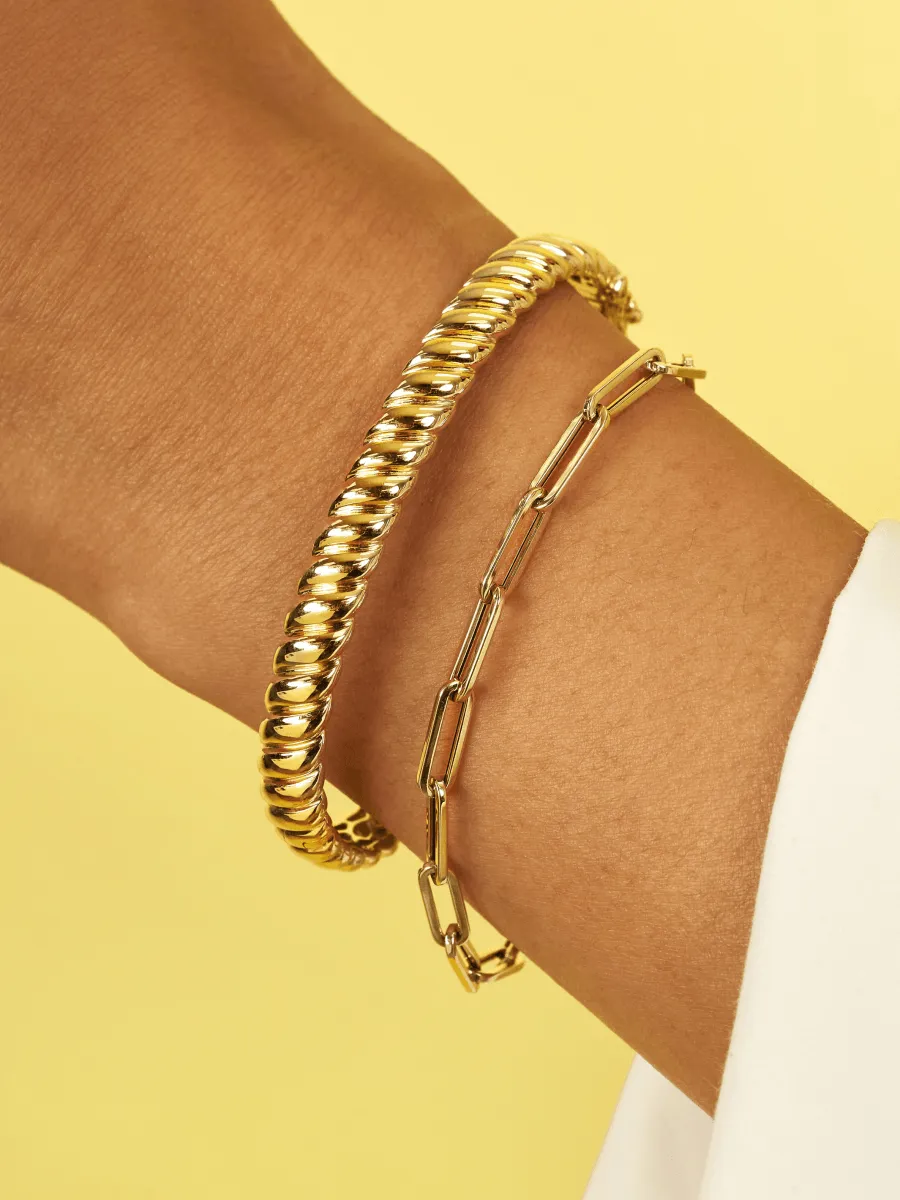 Dome Fluted Bangle 14K sold by LeMel product image thumbnail 5