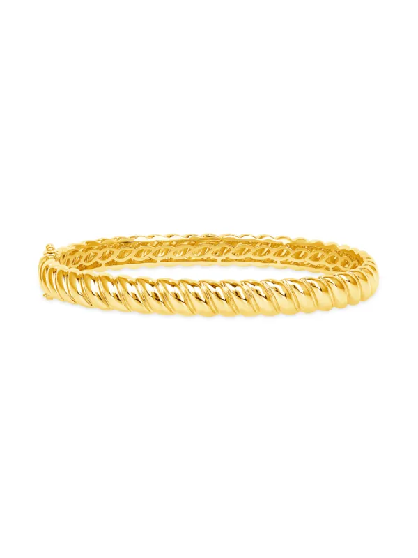 Dome Fluted Bangle 14K sold by LeMel