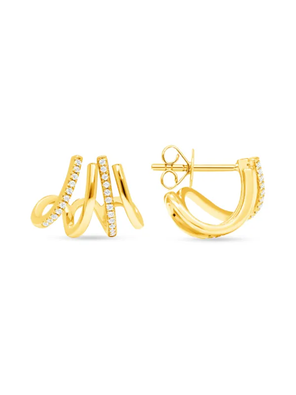 Cage Diamond Earrings 14K sold by LeMel