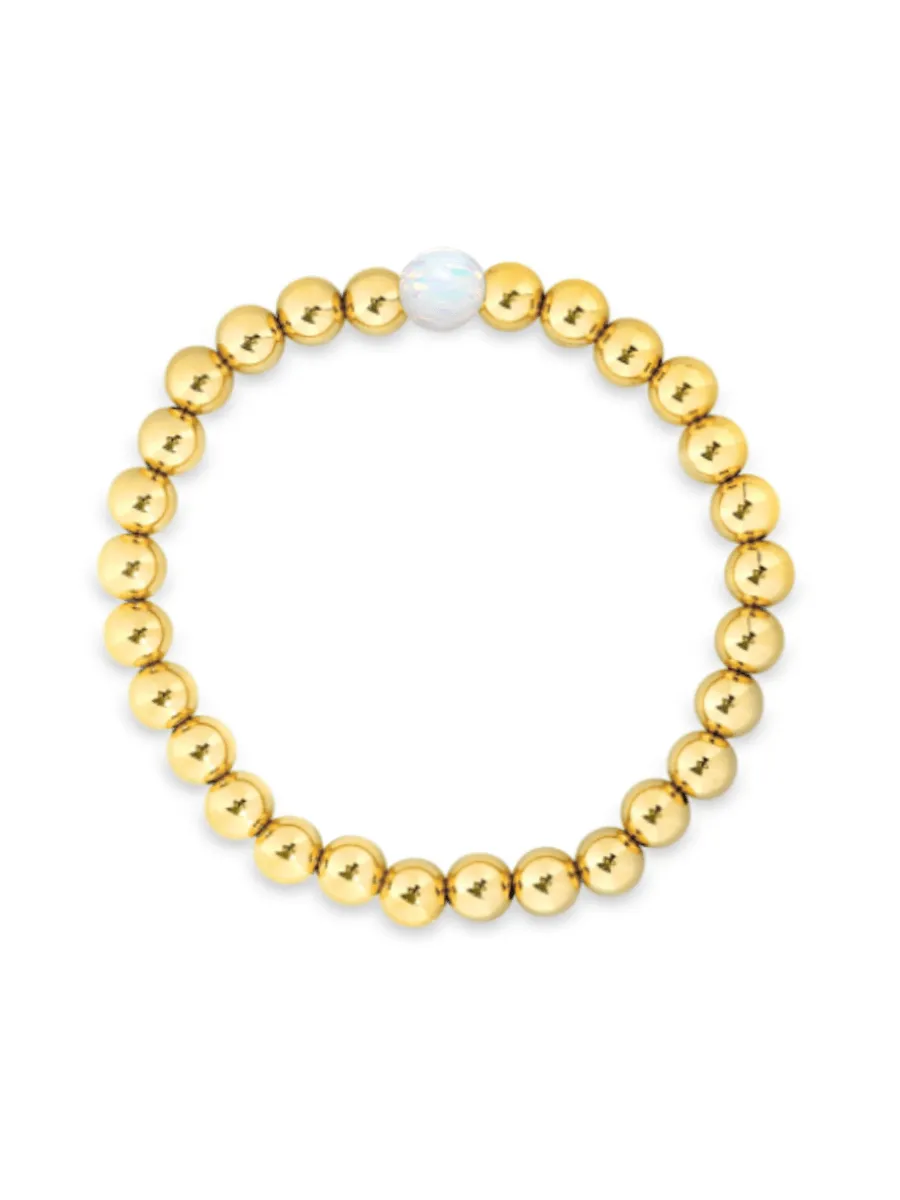 Opalite Everyday Stretch Bracelet - 6mm sold by LeMel