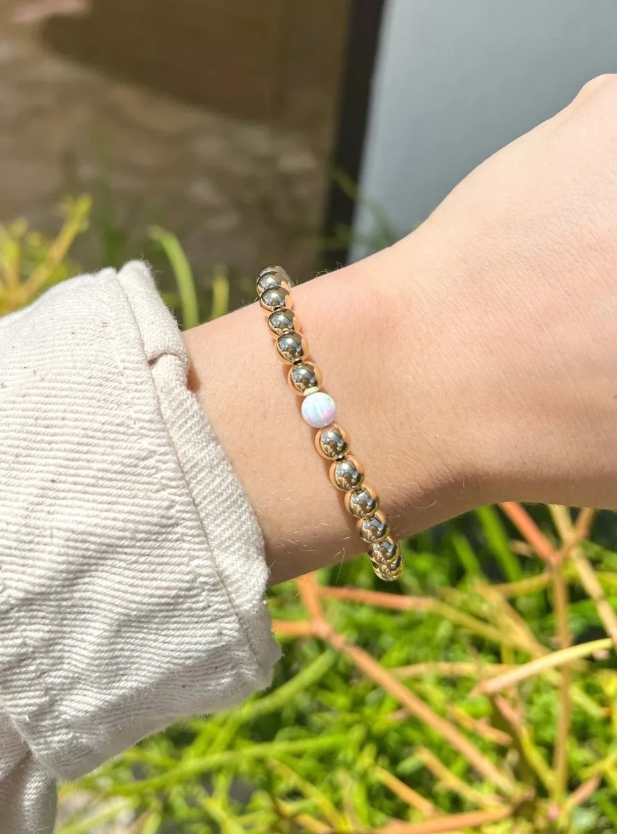Opalite Everyday Stretch Bracelet - 6mm sold by LeMel product image thumbnail 3