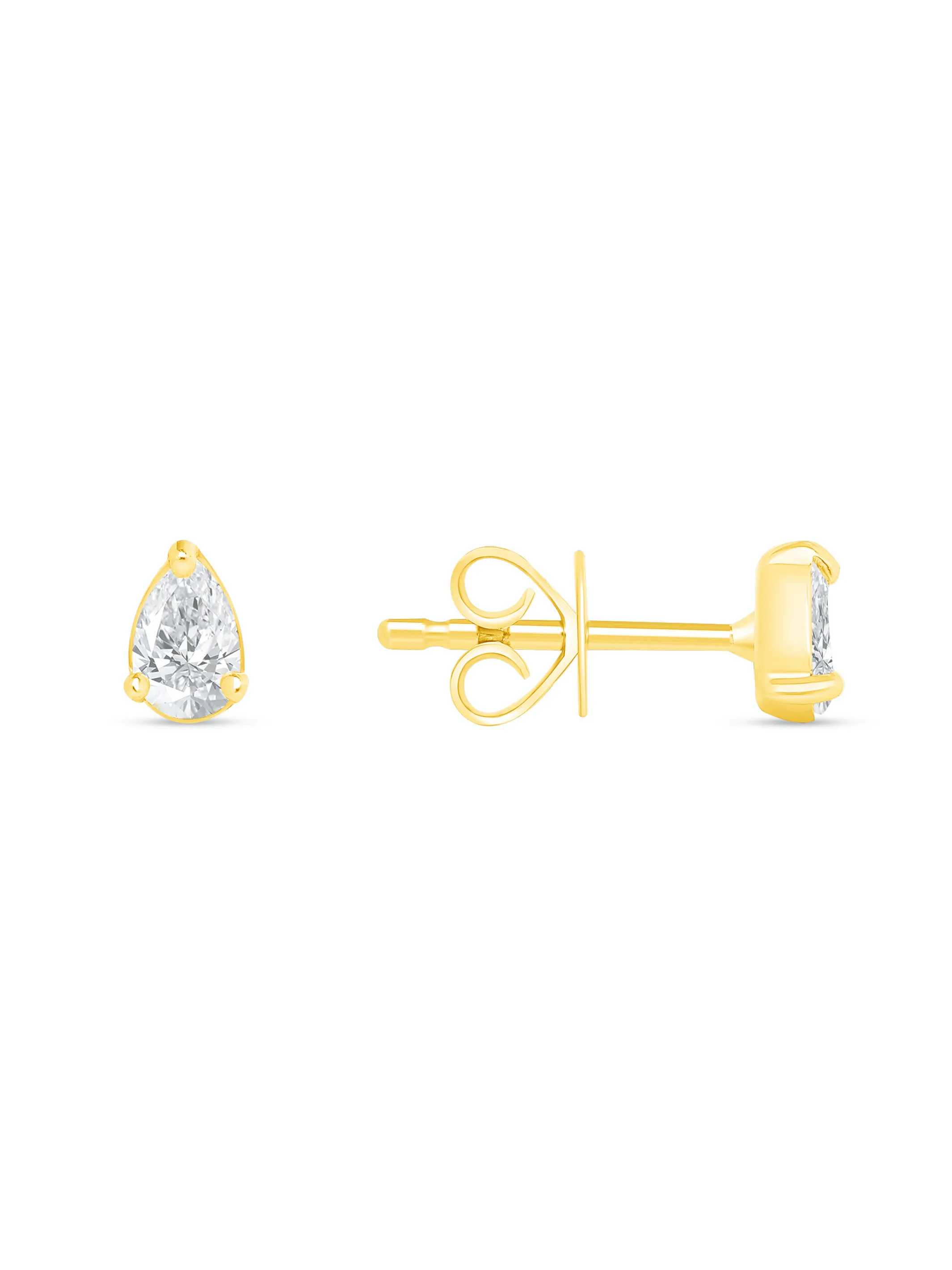 Pear Lab Diamond Stud Earring 14K sold by LeMel
