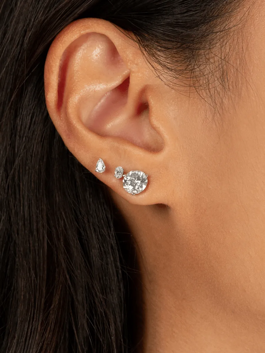 Pear Lab Diamond Stud Earring 14K sold by LeMel product image thumbnail 5