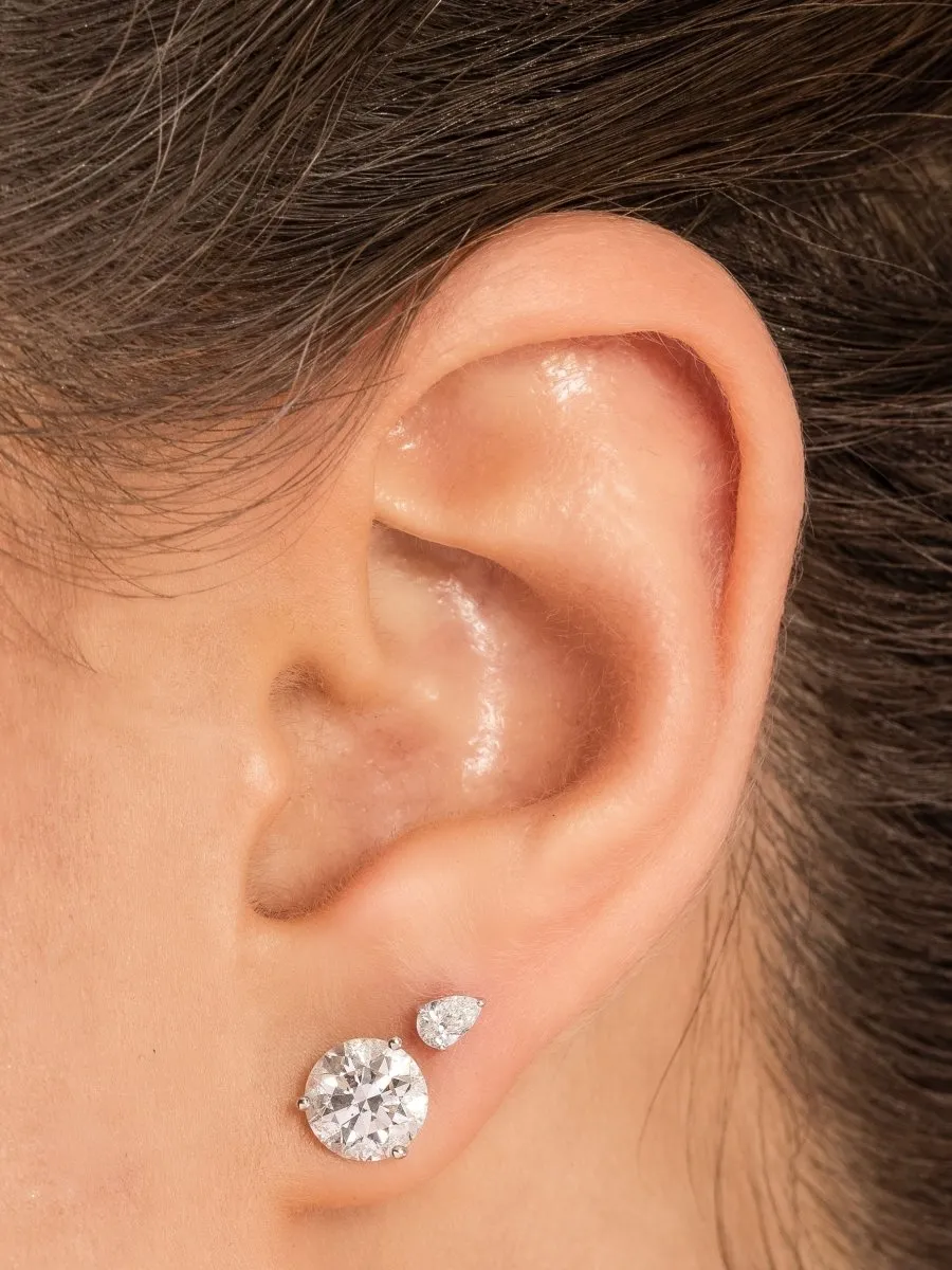 Pear Lab Diamond Stud Earring 14K sold by LeMel product image thumbnail 2