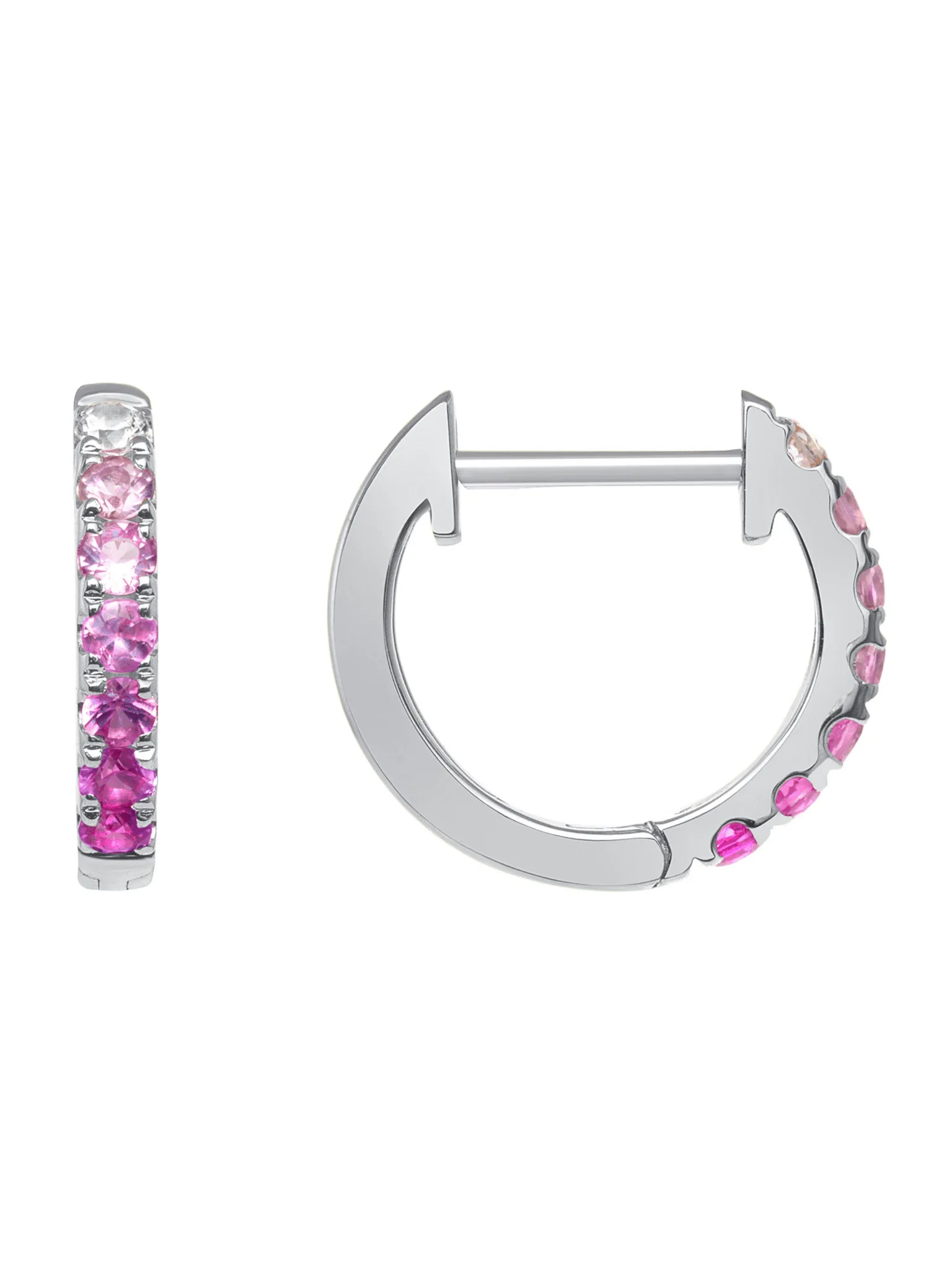 Pink Ombre Huggie Earrings 14K sold by LeMel product image thumbnail 4