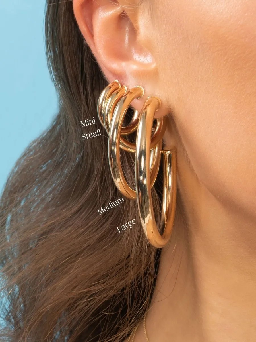 Chunky Hoop Earrings sold by LeMel product image thumbnail 5