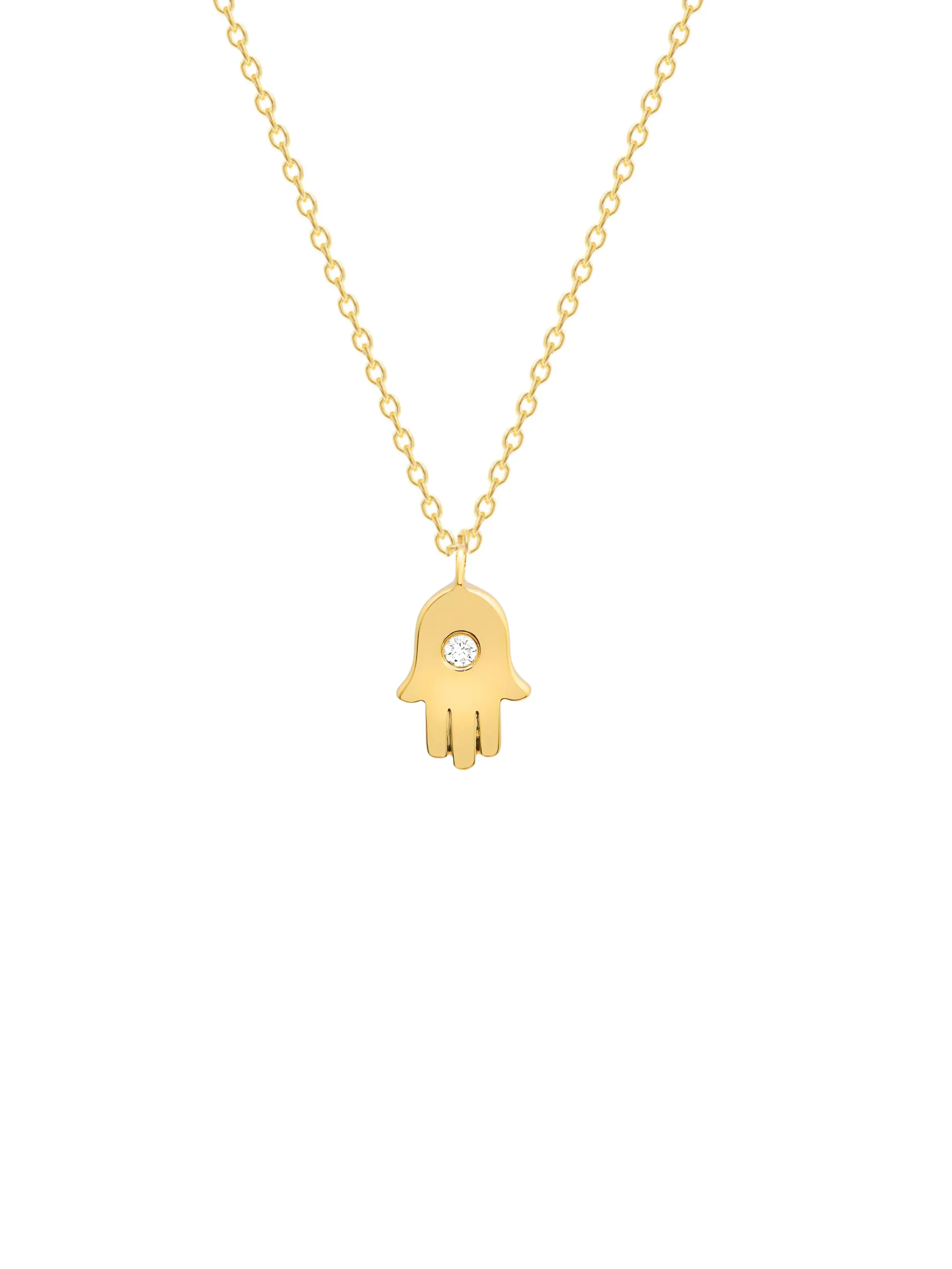 Hamsa Diamond Necklace 14K sold by LeMel