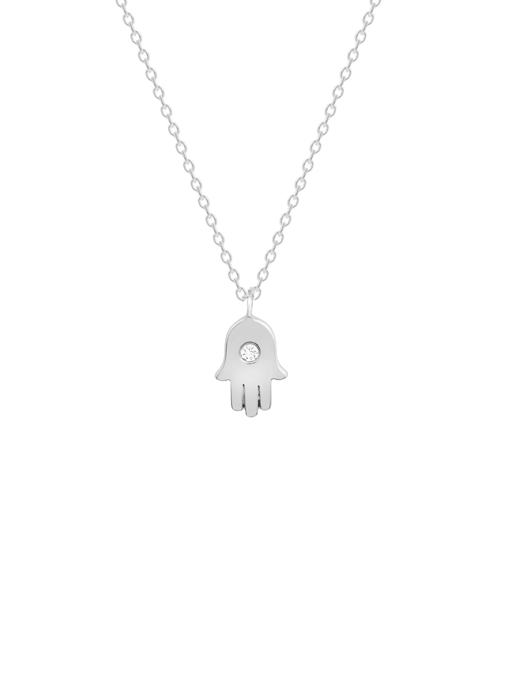 Hamsa Diamond Necklace 14K sold by LeMel product image thumbnail 3