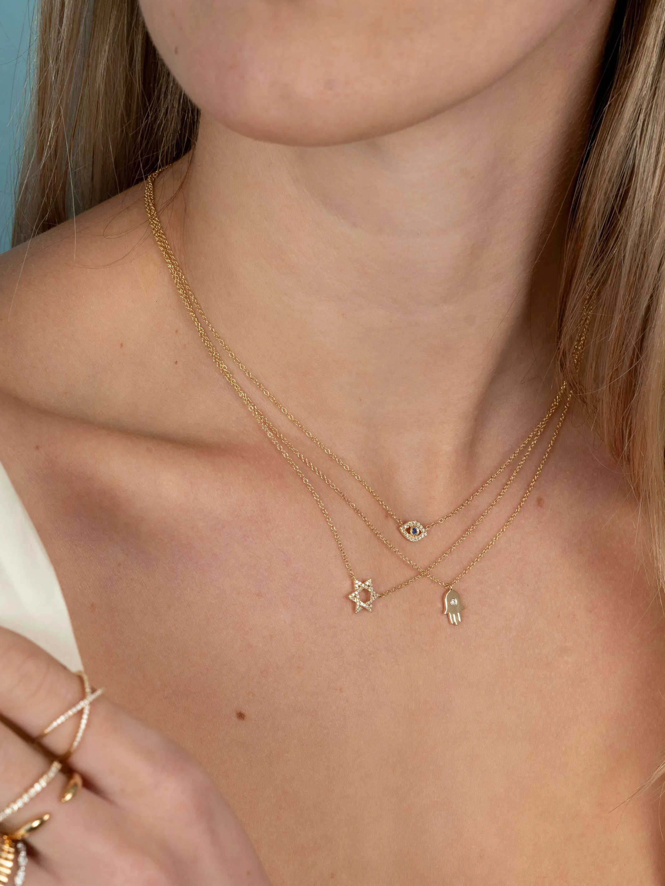Hamsa Diamond Necklace 14K sold by LeMel product image thumbnail 2