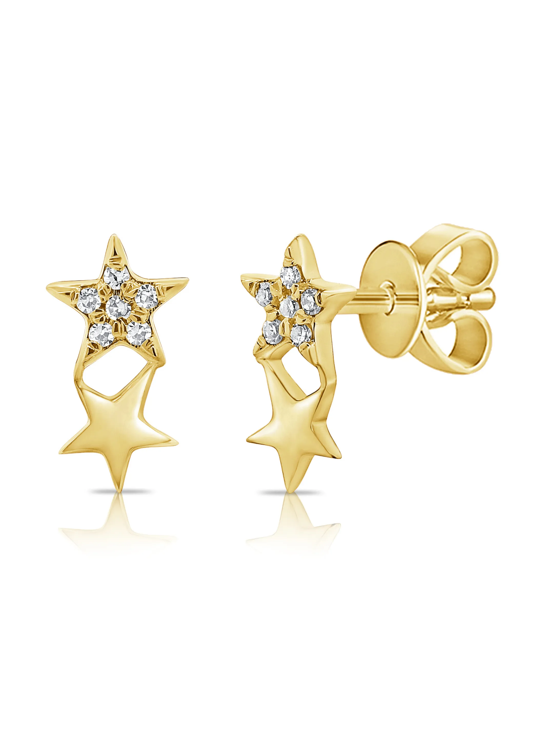 Elsa Star Stud Earrings 14K sold by LeMel