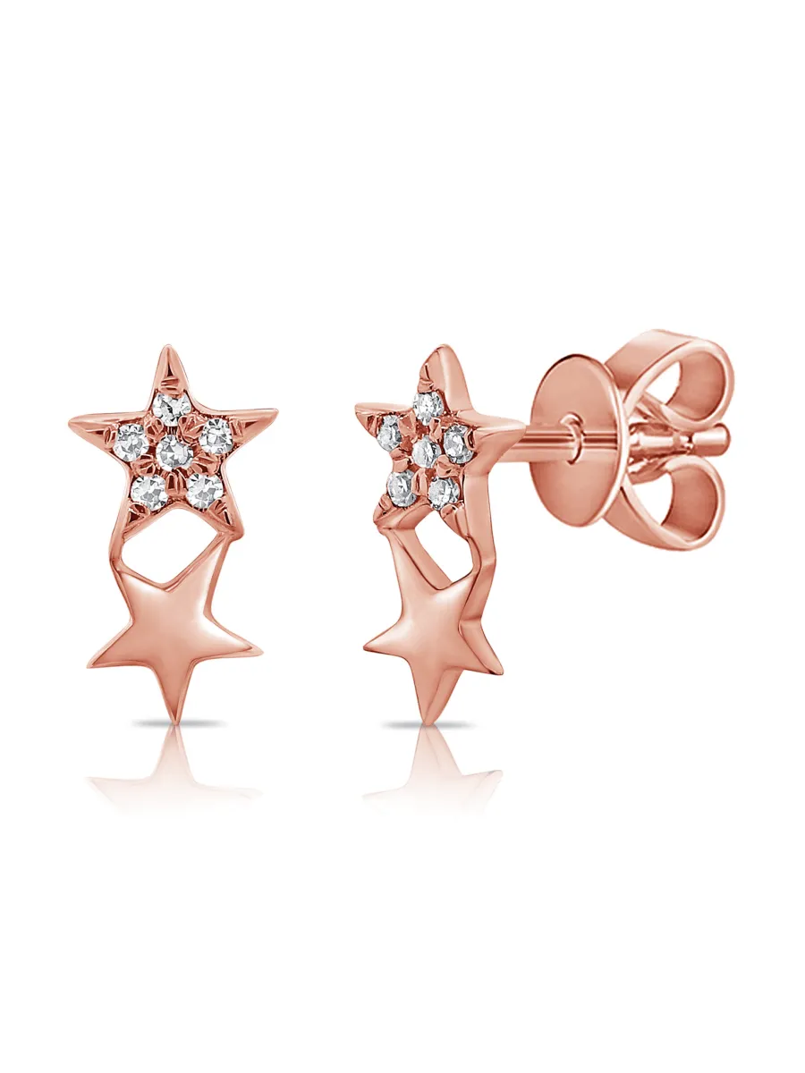 Elsa Star Stud Earrings 14K sold by LeMel product image thumbnail 4