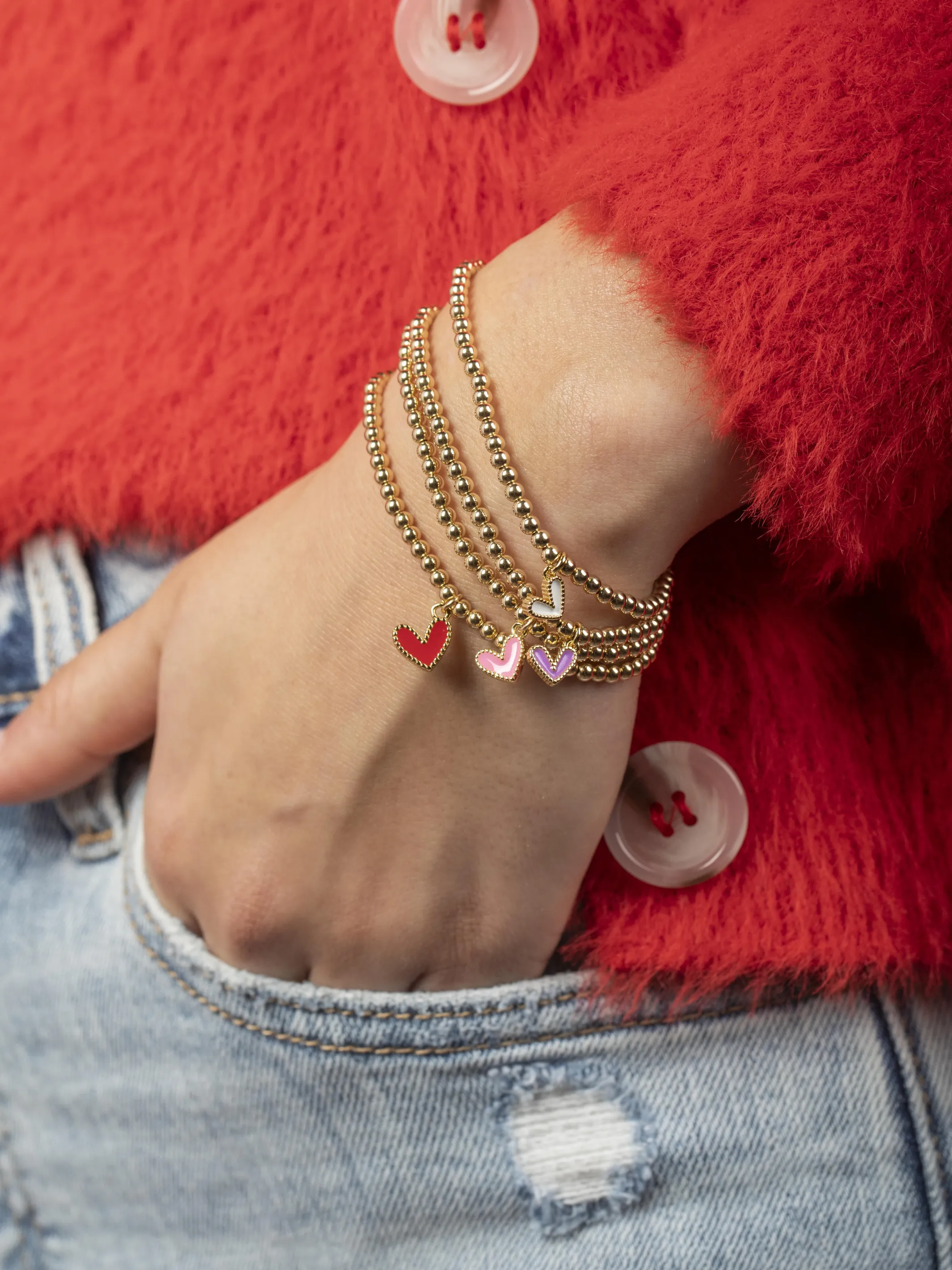 Lilah Heart Everyday Stretch Bracelet sold by LeMel product image thumbnail 2