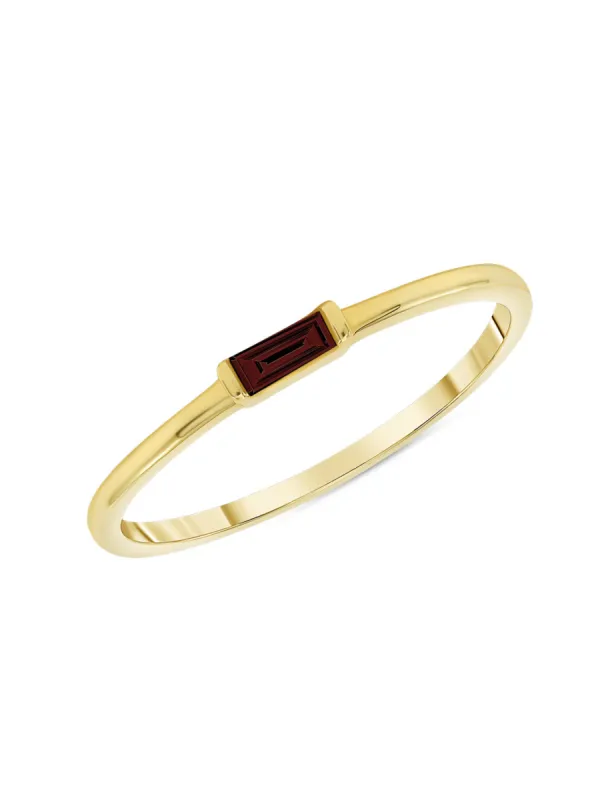 Bitsy Birthstone Ring - January Garnet 14K sold by LeMel