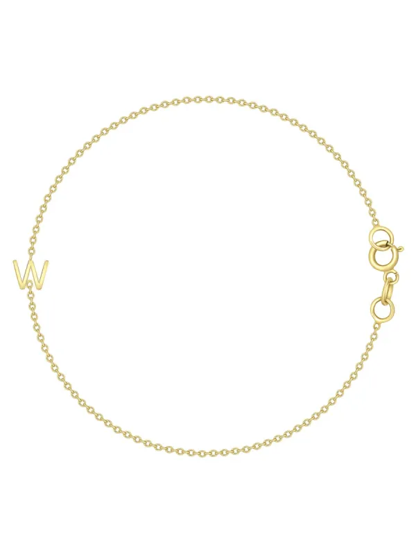 The Initial Bracelet 14K - 1 Letter sold by LeMel