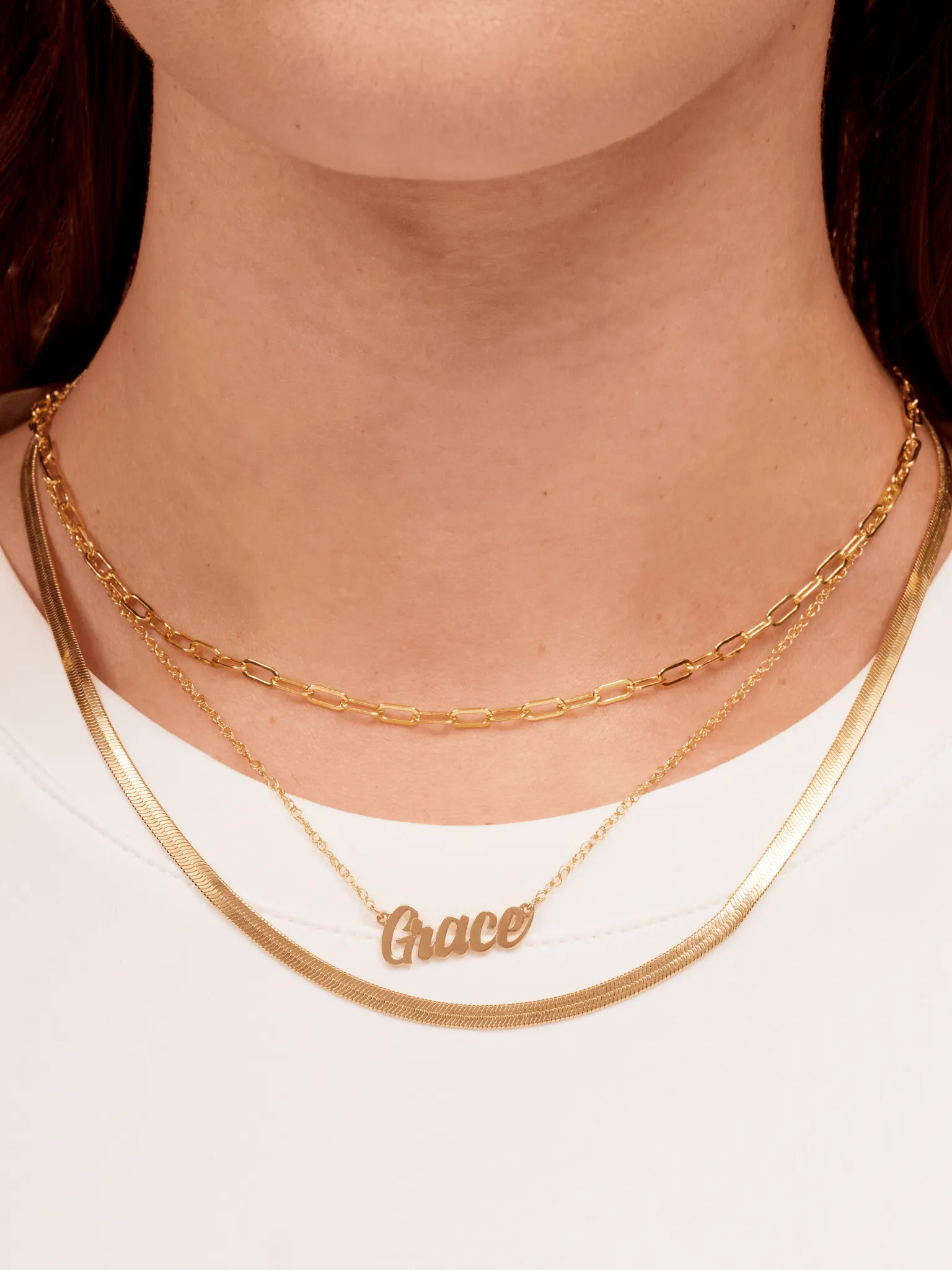 Paperclip 'S' Chain Necklace sold by LeMel product image thumbnail 2