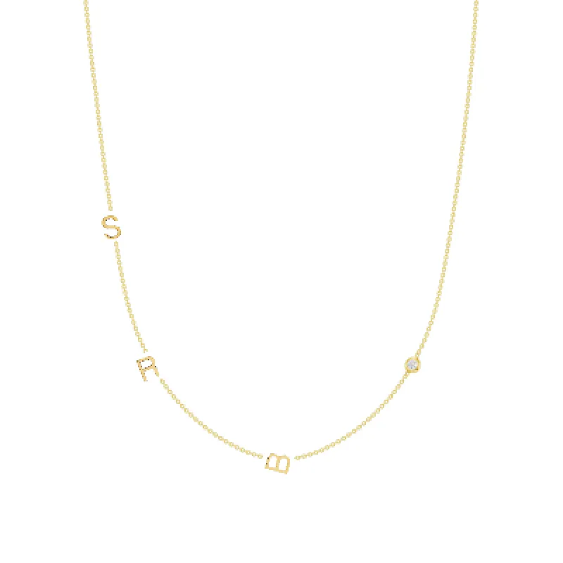 The Initial Necklace - 3 Letters 14k sold by LeMel