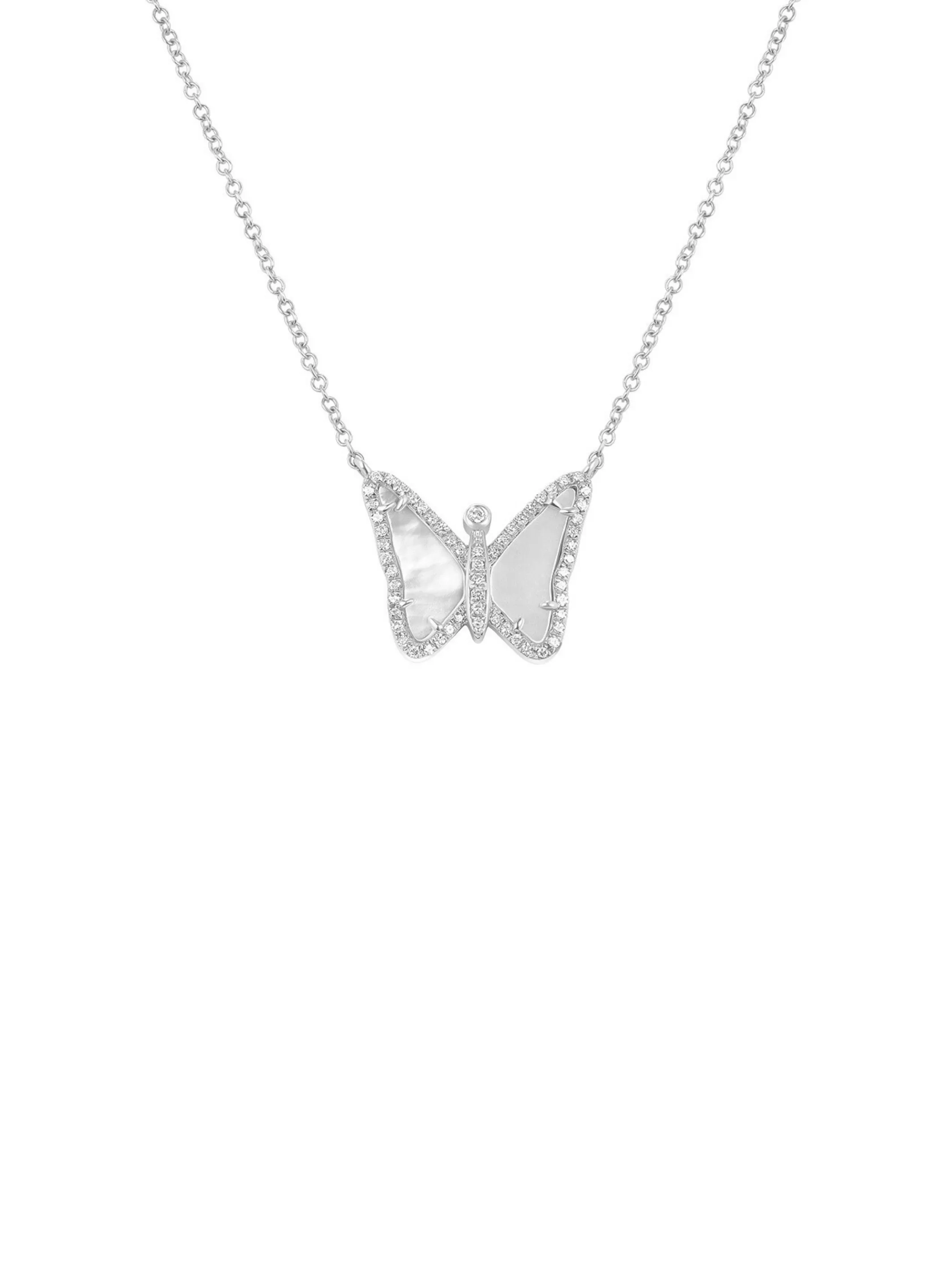 Butterfly Mother of Pearl Necklace 14K sold by LeMel product image thumbnail 4