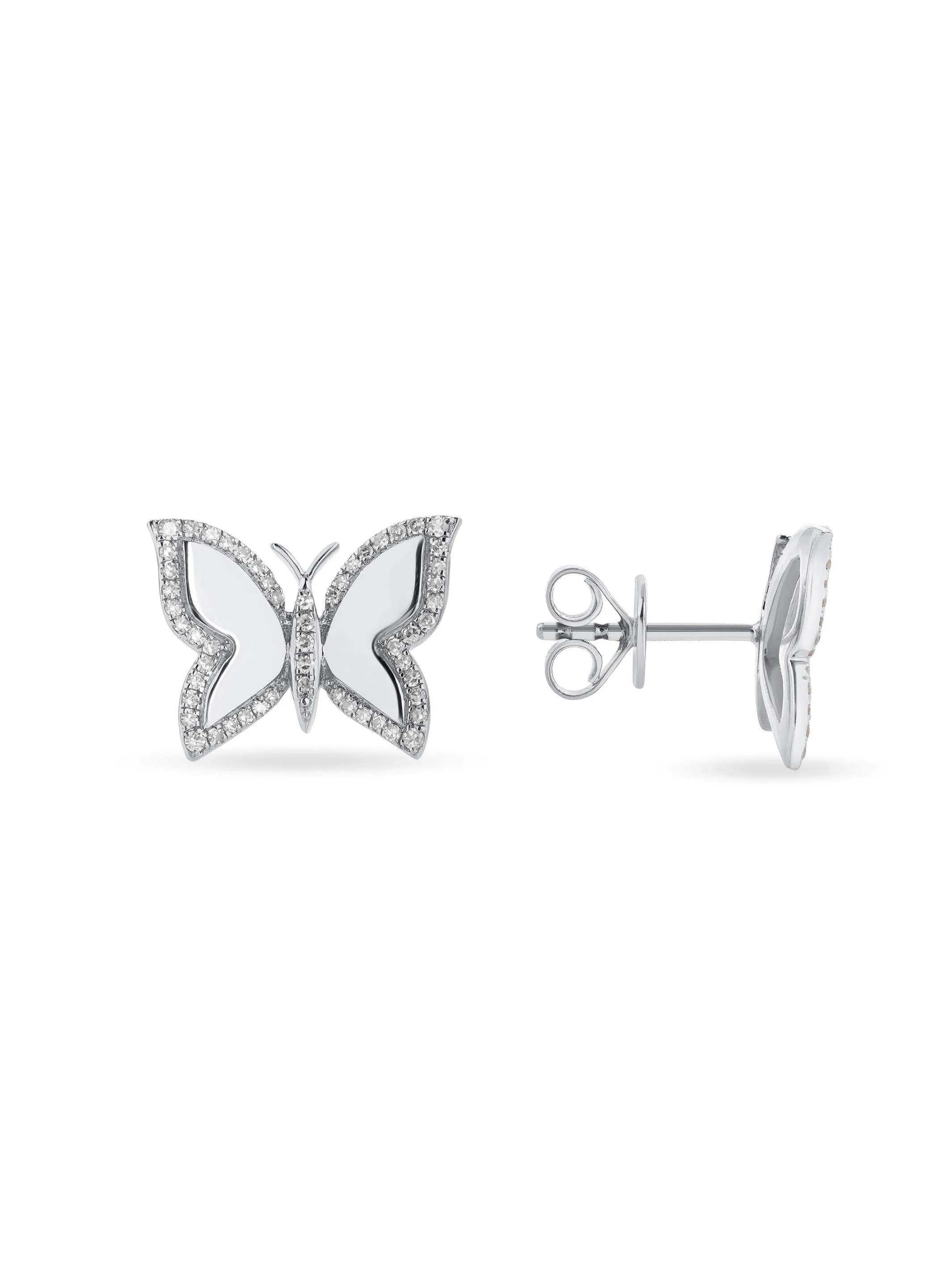 Brit Butterfly Stud Earrings 14K sold by LeMel product image thumbnail 4