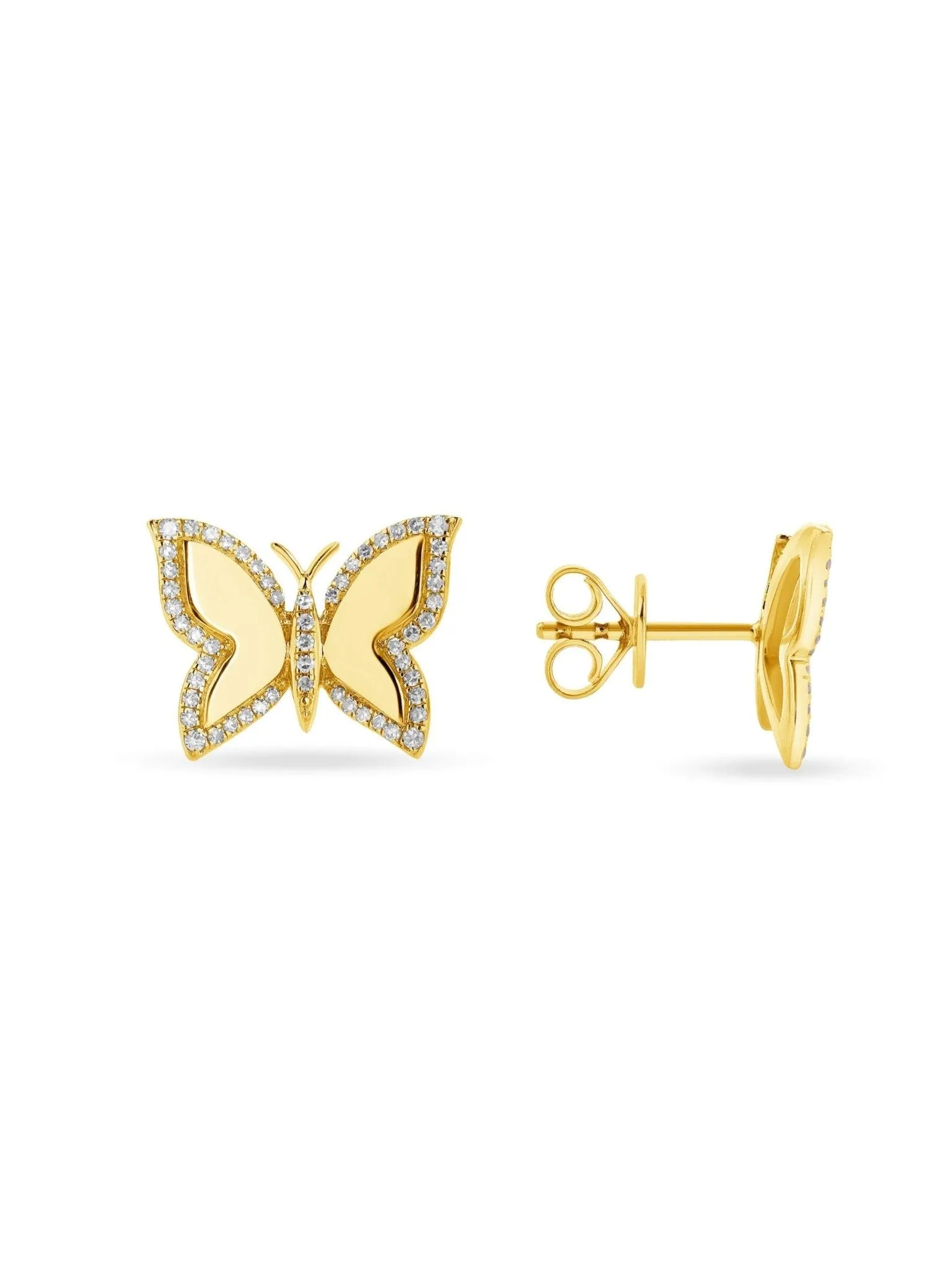 Brit Butterfly Stud Earrings 14K sold by LeMel