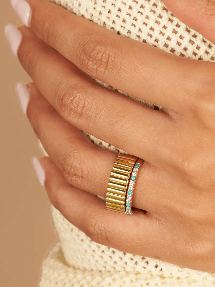 Fluted Gold Ring 14K sold by LeMel product image thumbnail 2