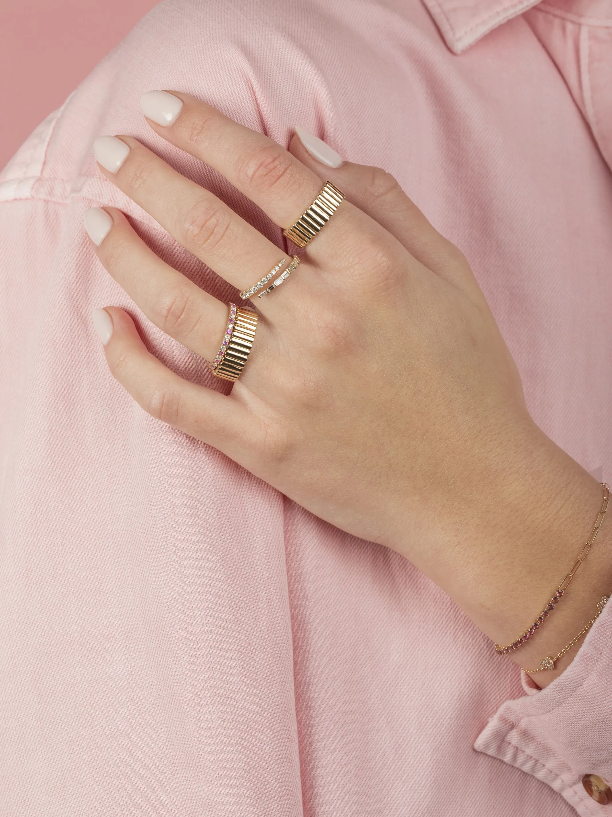 Fluted Gold Ring 14K sold by LeMel product image thumbnail 5