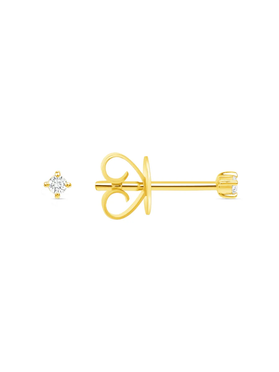 Teeny Diamond Stud Earring 14K sold by LeMel