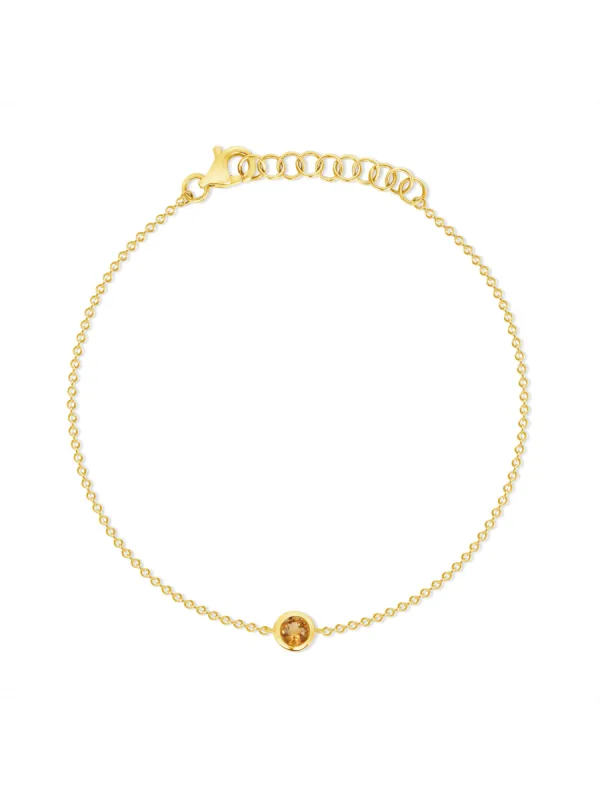 Birthstone Bracelet 14K sold by LeMel