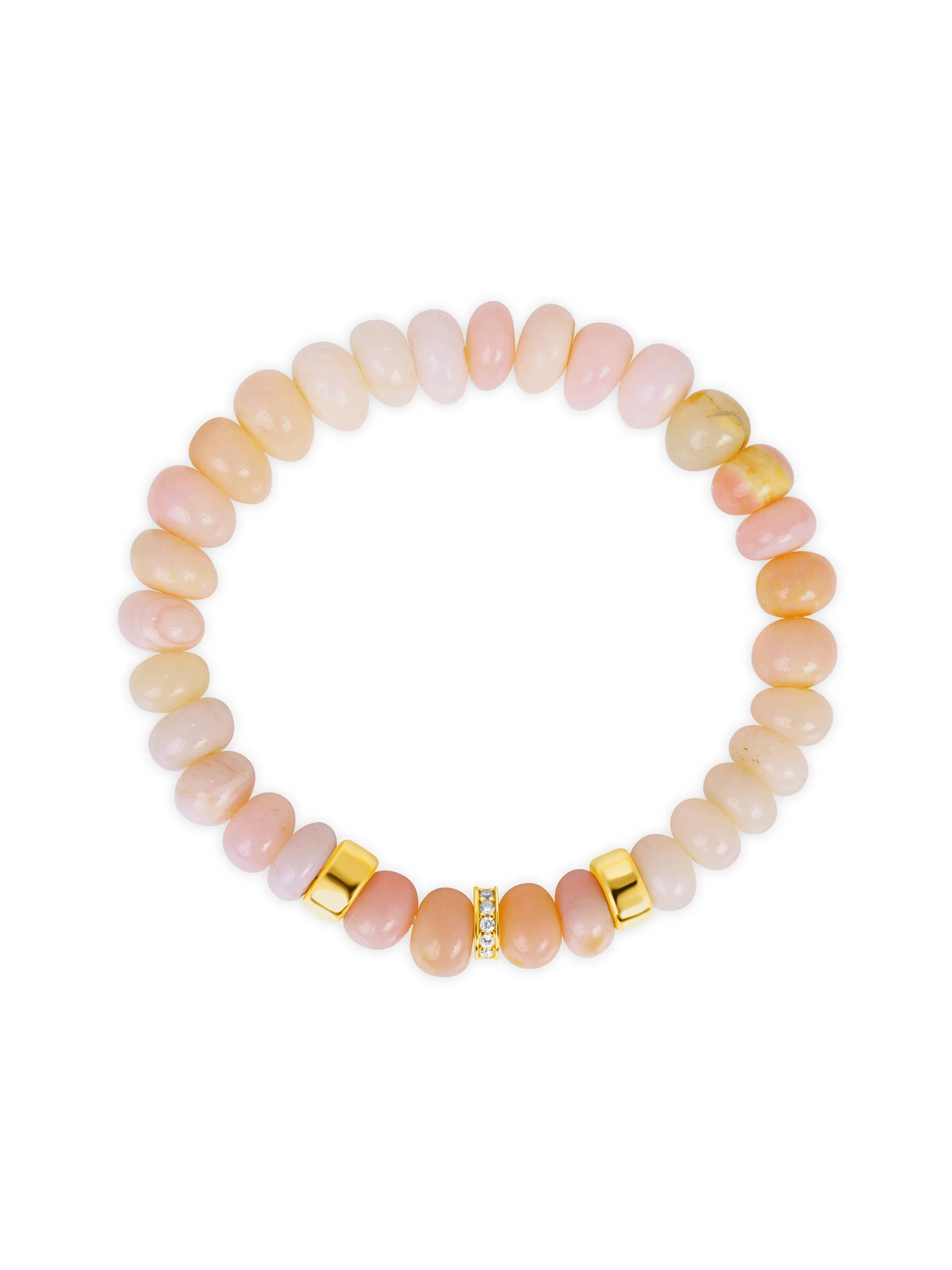 Candy Stretch Bracelet - Pink Agate sold by LeMel