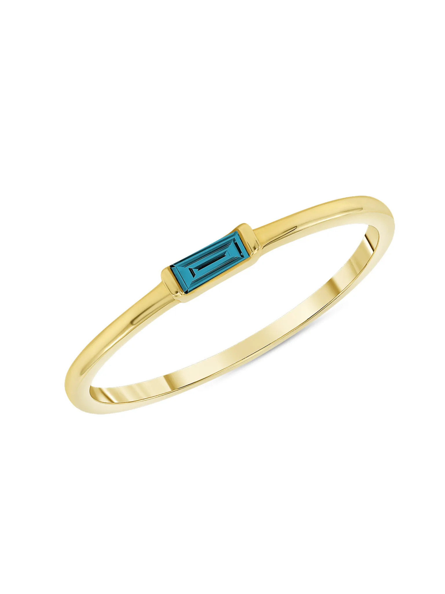 Bitsy Birthstone Ring - December Blue Topaz 14K sold by LeMel