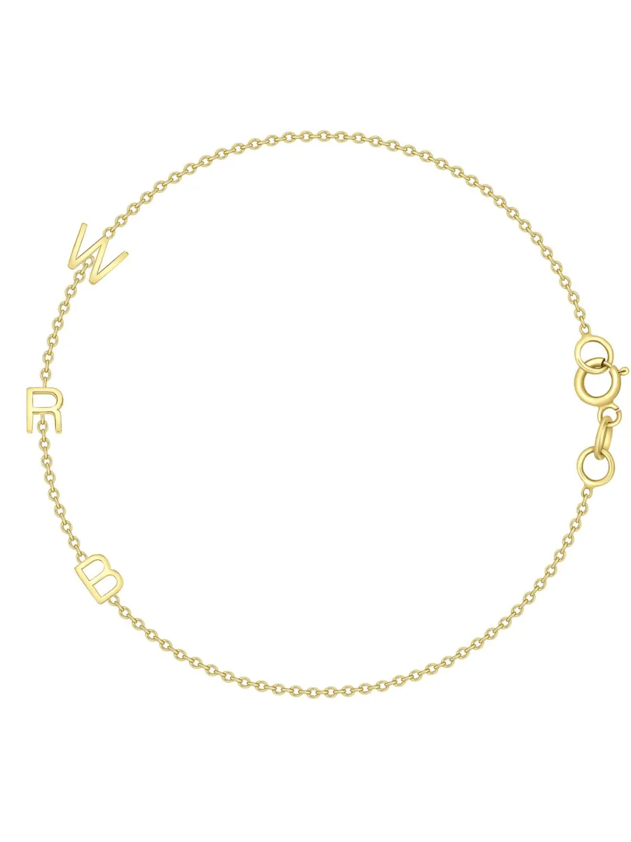 The Initial Bracelet 14K - 3 Letters sold by LeMel