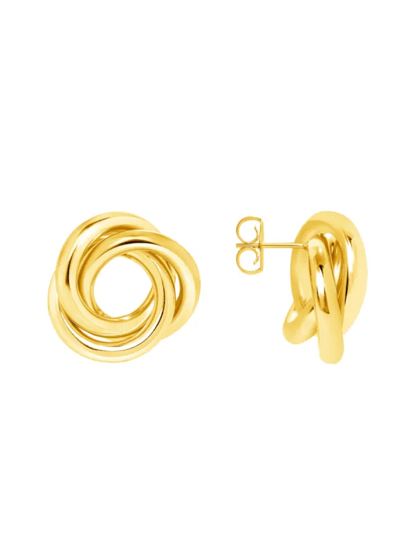 Knot Stud Earrings 14K sold by LeMel