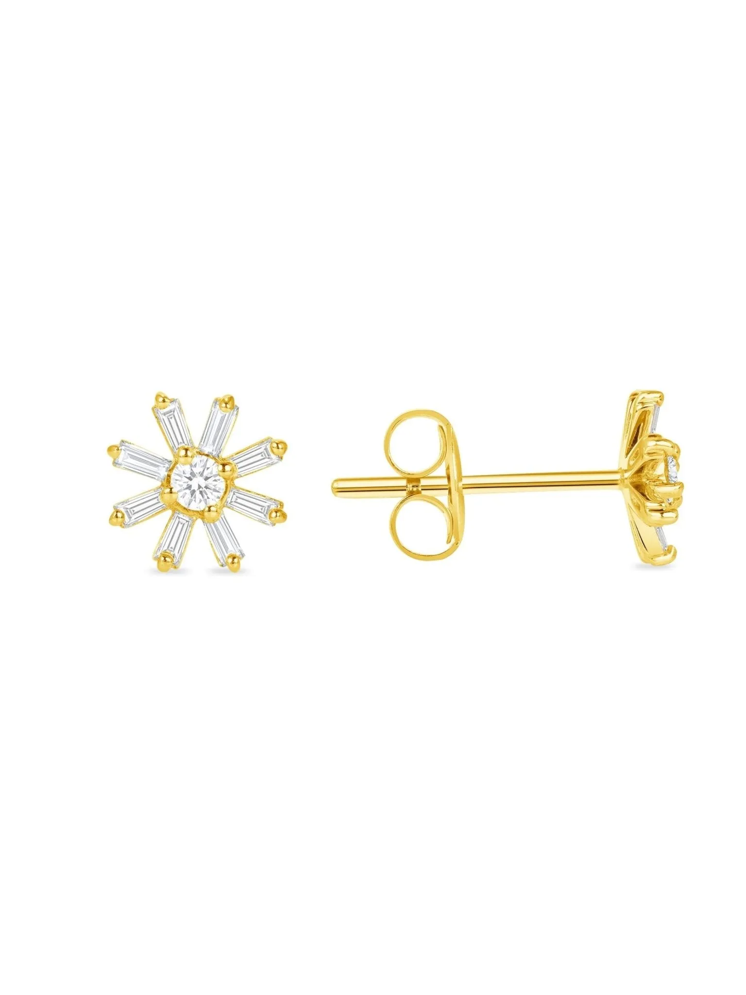 Flora Flower Stud Earrings 14K sold by LeMel