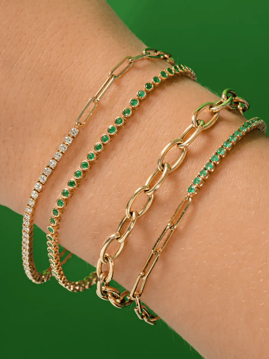 Serena Emerald Tennis Bracelet 14K sold by LeMel product image thumbnail 3
